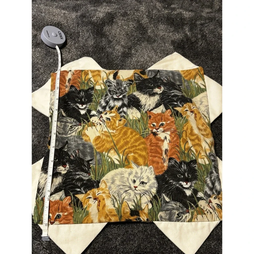 Purfect Kitty Home Made Vintage Cats On A Pillow Case - No Pillow